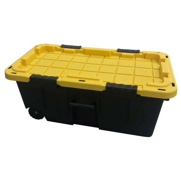 Centrex 20GTBXBLKYW Tough Box Black 20 Gal Tote Wheels and Yellw