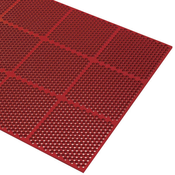 Red Anti-Fatigue Grease-Resistant Floor Mat Commercial Grade