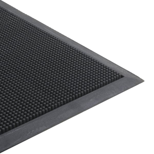 Solid Rubber Scraper Mat - Black - 3' x 5' - Indoor/Outdoor