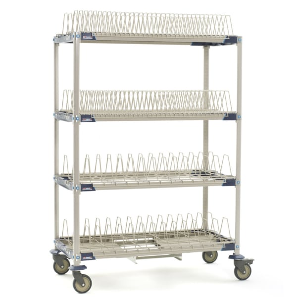 Metro PR48VX4-XDR MetroMax i Mobile Four Tier Tray / Steam Pan Drying Rack  with Drip Tray 