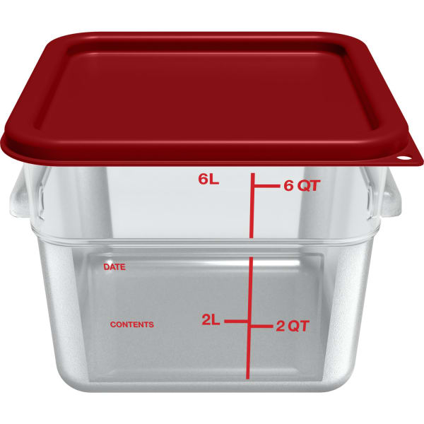 1195307 - Squares Polycarbonate Food Storage Container 8 qt - Clear