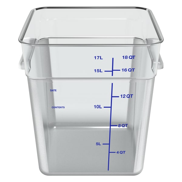 1195207 - Squares Polycarbonate Food Storage Container 6 qt - Clear