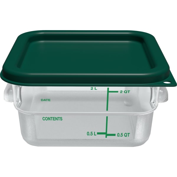 11960PE02 - Squares Polyethylene Food Storage Container 2 qt