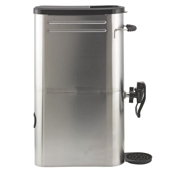 Slim Commercial Tea Urn, Single Wall Stainless Tea Dispenser, Traditional  Spigot, 3.5 Gallon, Brushed Stainless and Black