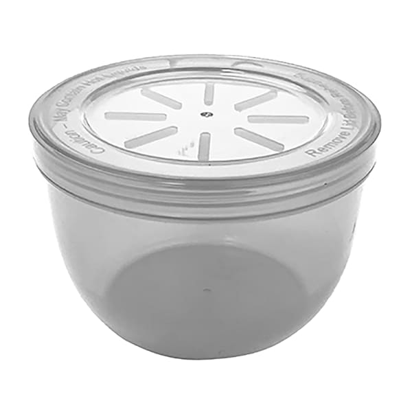 12 oz Black Insulated Soup Cup Clear Flat Lid