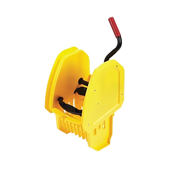 Rubbermaid WaveBrake 26 qt. Yellow Mop Bucket & Side Press Wringer Combo