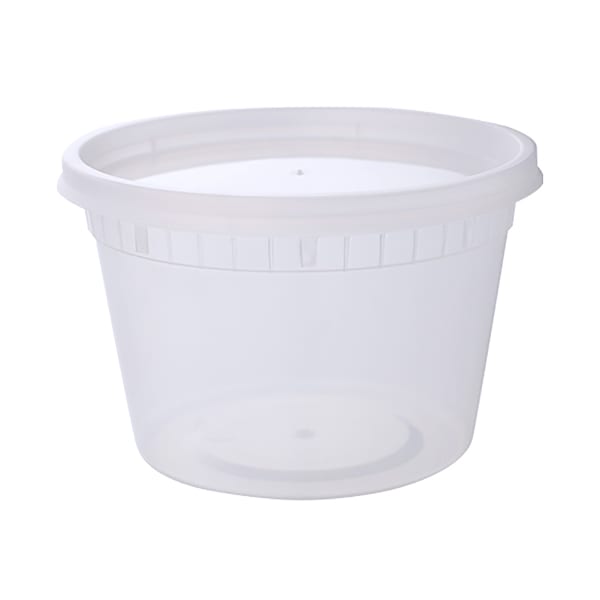 Plastic Deli Containers with Lid, 16 oz, Clear, Plastic, 240/Carton