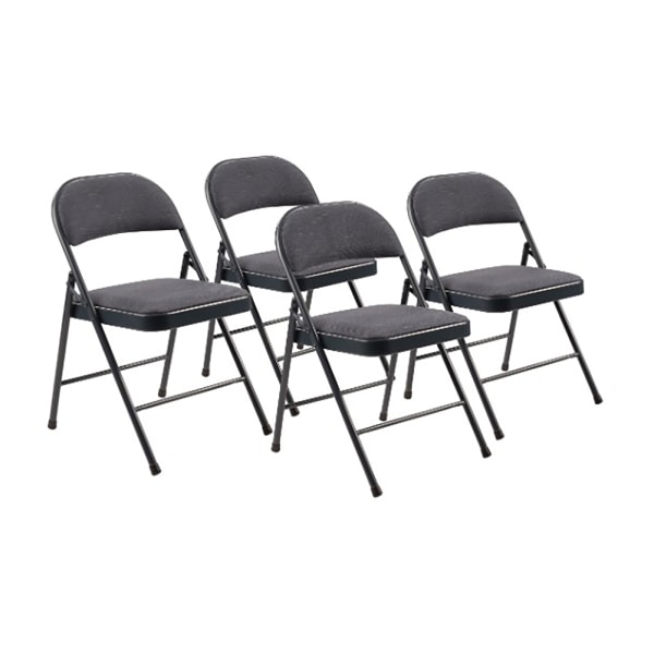 National Public Seating 974 Blue Padded Folding Chair - 4 National Public Seating 974 Blue Padded Folding Chair - 4