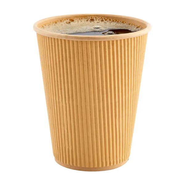 Restaurantware RWA0279K Kraft Ripple Wall 12 Ounce Hot Cup - 500 / CS