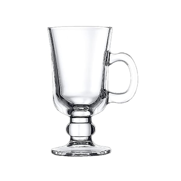 Black Glass Irish Coffee Mug