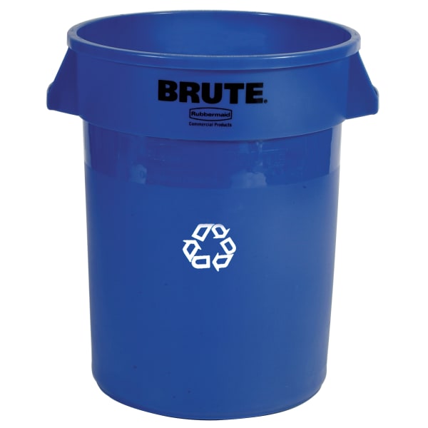 Rubbermaid Commercial Products BRUTE 20-Gallons Gray Plastic Trash Can with  Lid in the Trash Cans department at