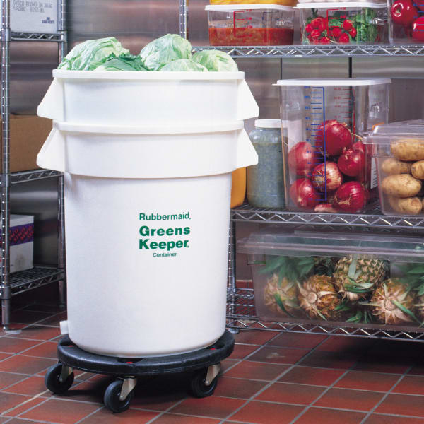 Rubbermaid FG263600WHT Brute Greenskeeper Container, with Lid, 32 Gallon