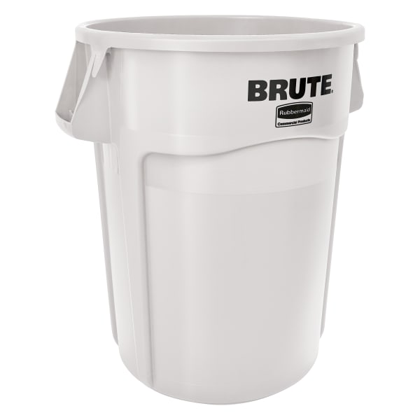 Rubbermaid 1779740 BRUTE White 44 Gallon Container without Lid Wasserstrom