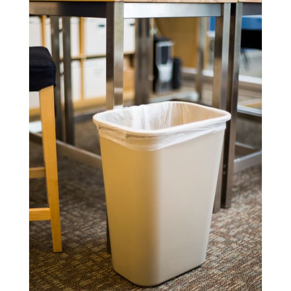 Rubbermaid® 41 Quart Large Wastebasket (#FG295700BEIG) - Beige