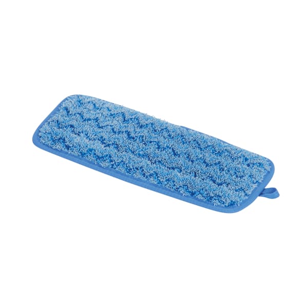 Rubbermaid HYGEN FGQ41000BL00 18 Blue Microfiber Hook & Loop Wet Mop Pad