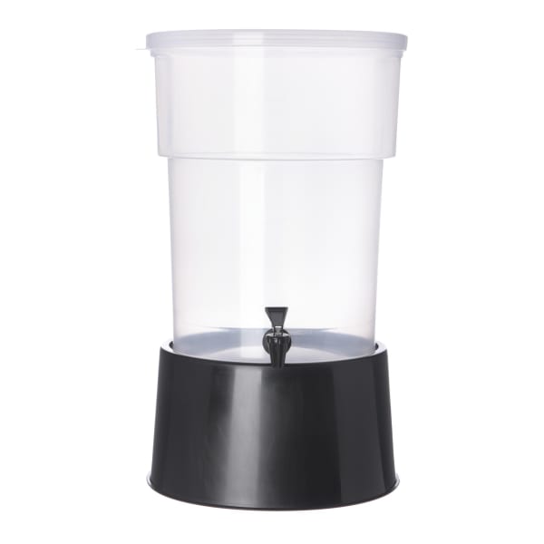 Carlisle 222903 Clear 5 Gallon Beverage Dispenser with Black Base