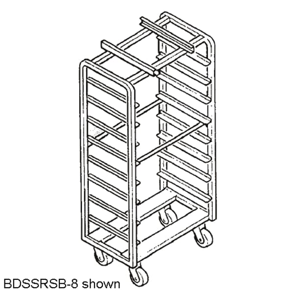 76-0027 48'' Single Side Wood Bread Rack