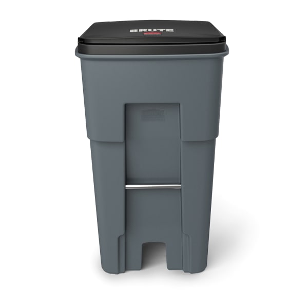 Rubbermaid Brute Rollout Container, 65 Gallon, Gray