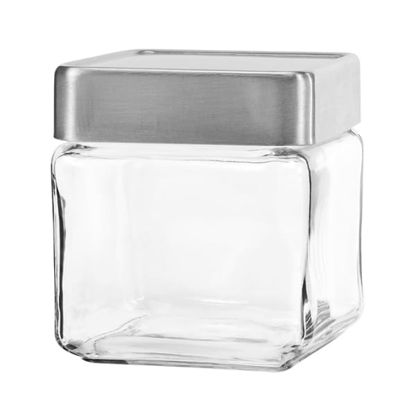 Anchor Stackable Square Glass Jar