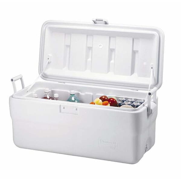 Rubbermaid FG198200TRWHT White Insulated 102 Qt Marine Cooler