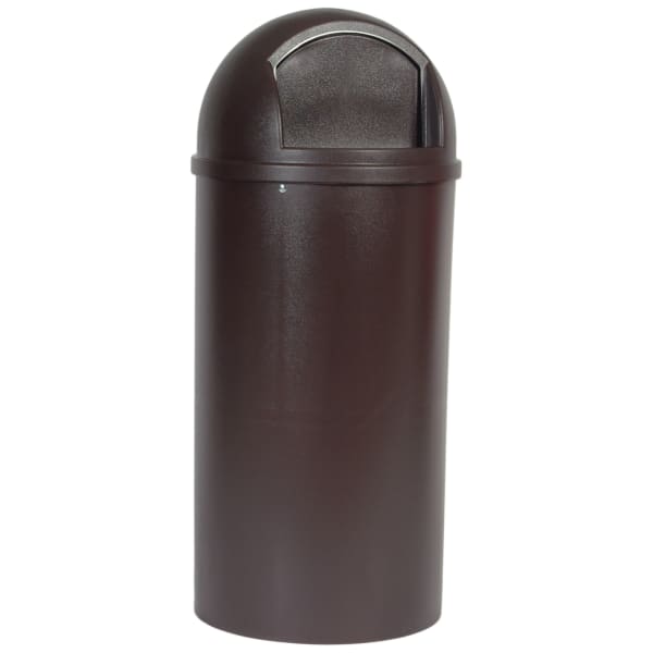 Rubbermaid FG817088 Marshal Classic Brown 25 Gallon Trash