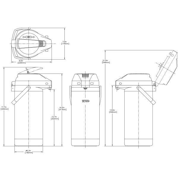 Bunn 36725.0000 Lever-Action Thermal Coffee Airpot