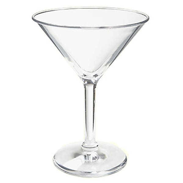 Bold Drinkware Revel 10 Ounce Martini Glass, Set of 6