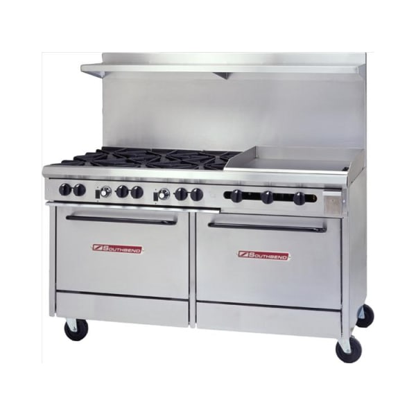 6 burner range with 24 griddle and double oven