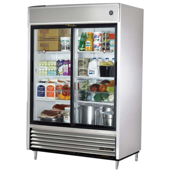Sliding door refrigerator outlet