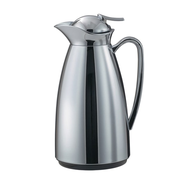 Service Ideas 1 L Stainless Steel Thermal Carafe With Black Half