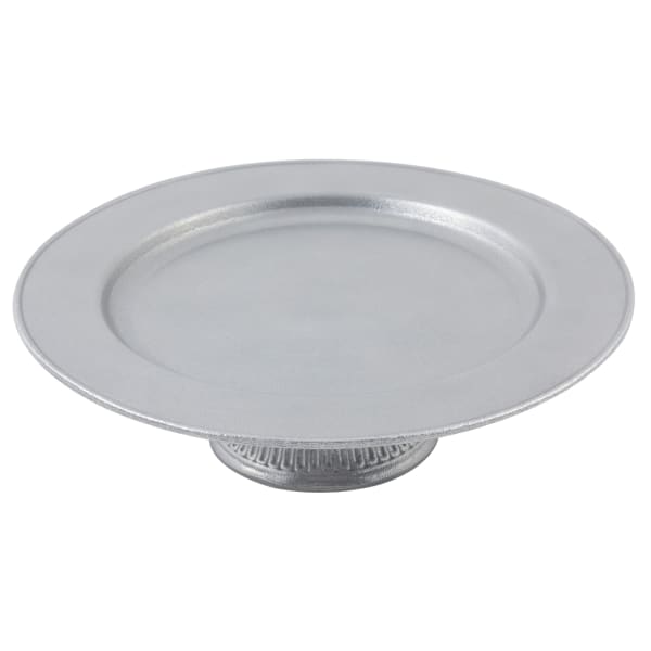 Bon Chef 9078 PEWTER Aluminum Round 13 x 3 1 4 H Cake Stand Wasserstrom