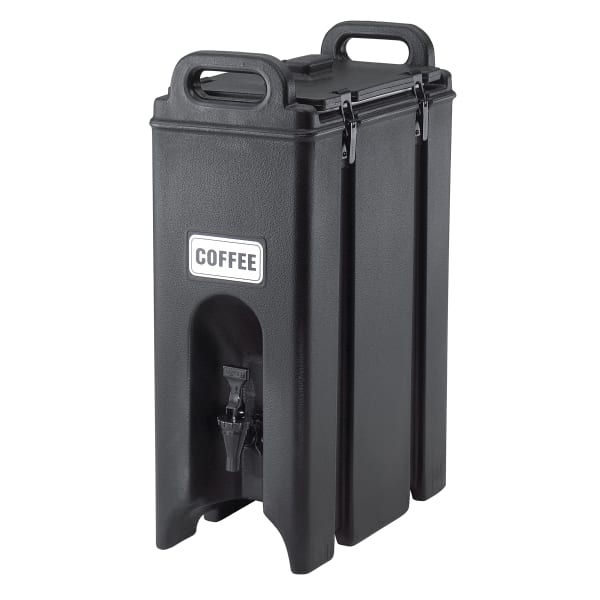 Cambro 500LCD110 Camtainer Black 4.75 Gal. Insulated Beverage
