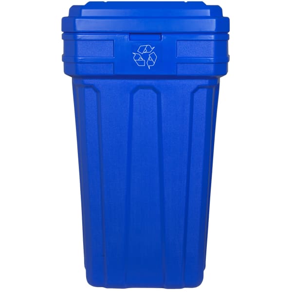 Continental 5850-1 Tilt-N-Wheel Blue 50 Gal Recycling Receptacle