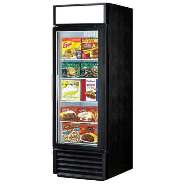 True® GDM-23F-LD 1-Swing 23 Cu Ft Black Freezer Merchandiser