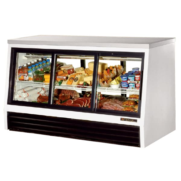 True TSID-72-6-L 6-Sliding Door 25 Cu Ft Pass-Thru Deli Case