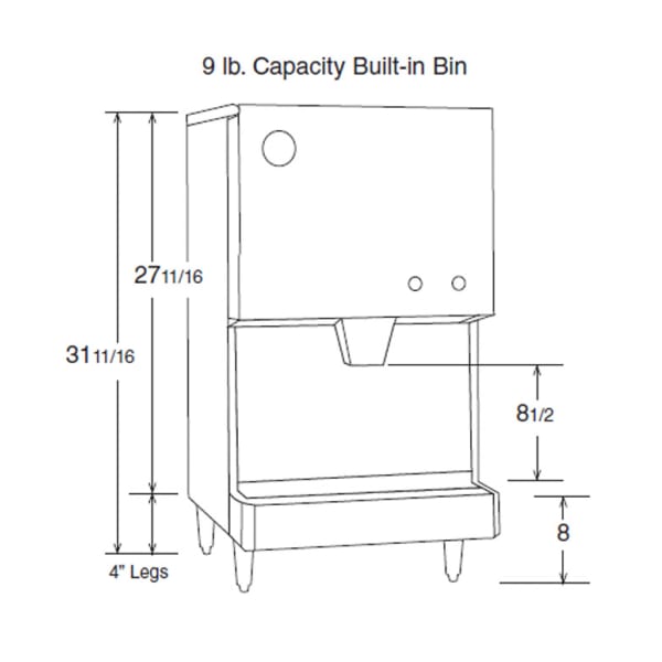 Hoshizaki DCM-270BAH S/S 282 Lb. Cubelet Style Ice Maker and