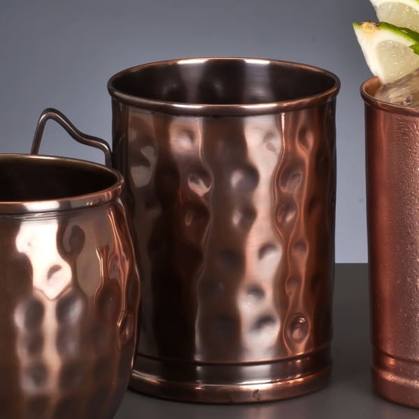 金属製のヨーロピアンスタイル クリエイティブ ヴィンテージ 酒杯 Libbey - Formerly World® Tableware MM-200 Hammered Copper 14 Ounce