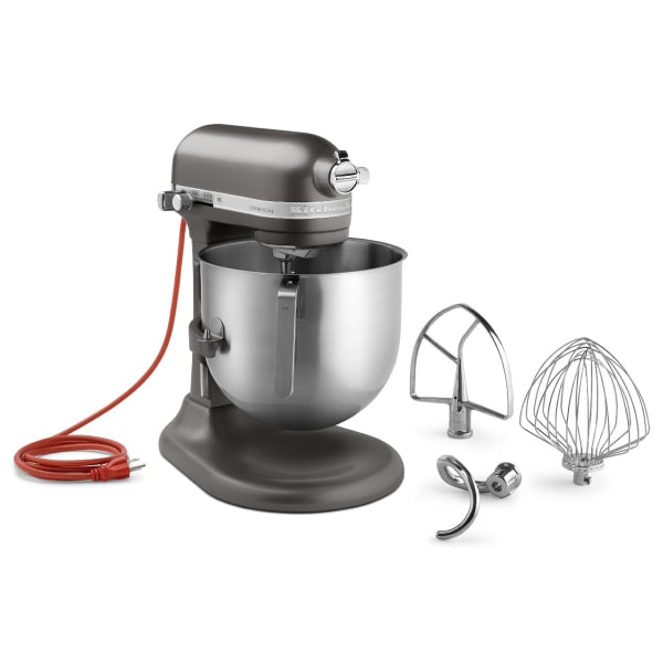 KitchenAid KSM8990DP Pewter 8 Qt. Commercial Stand Mixer | Wasserstrom