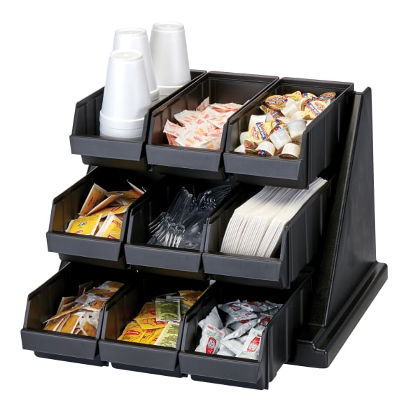 Cambro 9RS9110 Versa Black 9-Bin Organizer Rack | Wasserstrom