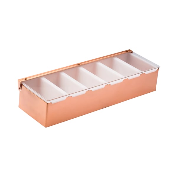 Steelite UF91162 S/S / Copper 6-Section Condiment Holder | Wasserstrom