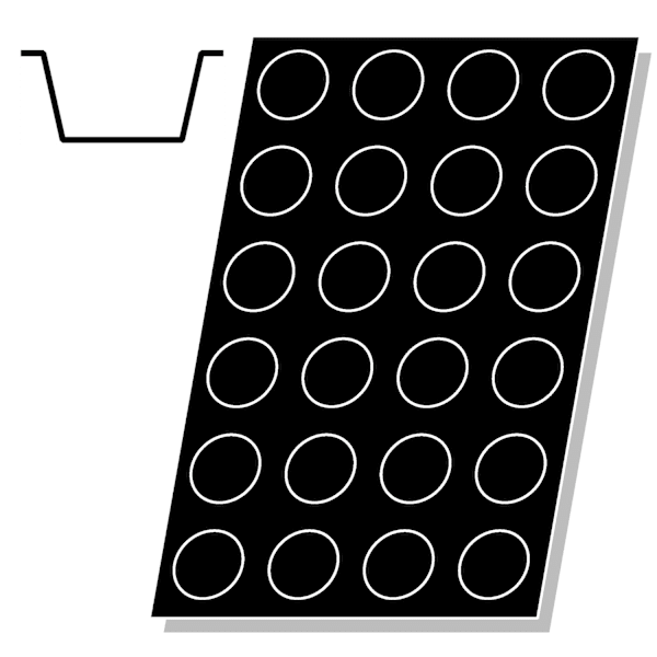 Demarle® FP 03051 Flexipan® 4 Oz. Muffin Pan with 24 Molds