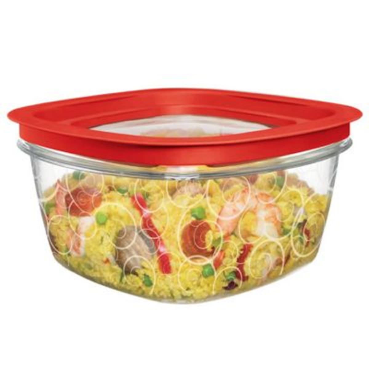 Rubbermaid Easy-Find Lids Food Storage Container - Red/Clear, 7 c