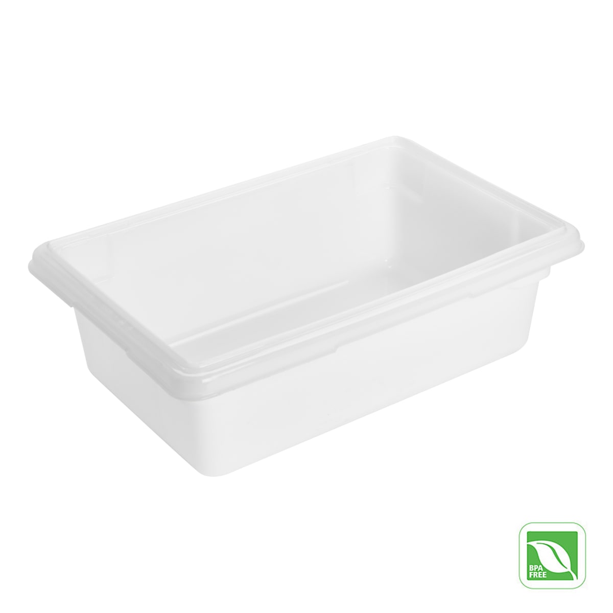 Rubbermaid FG350900WHT White Polyethylene Food Storage Box - 18 x