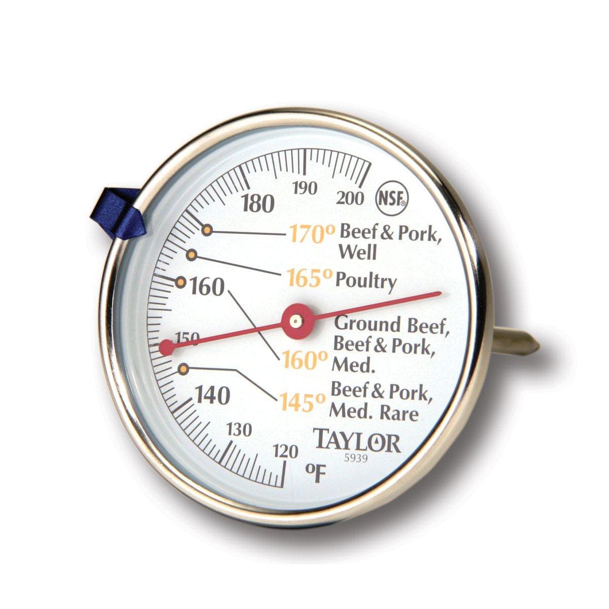 Taylor 5939N Analog Bimetal Meat Thermometer, NSF Listed