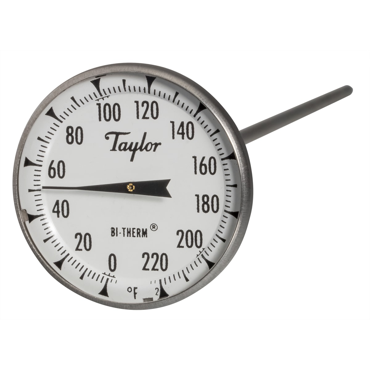 Taylor 8215N 8-Inch Bi-Therm Pocket Dial Thermometer, 1.75-Inch Dial, 0 to  220 Degree F, NSF
