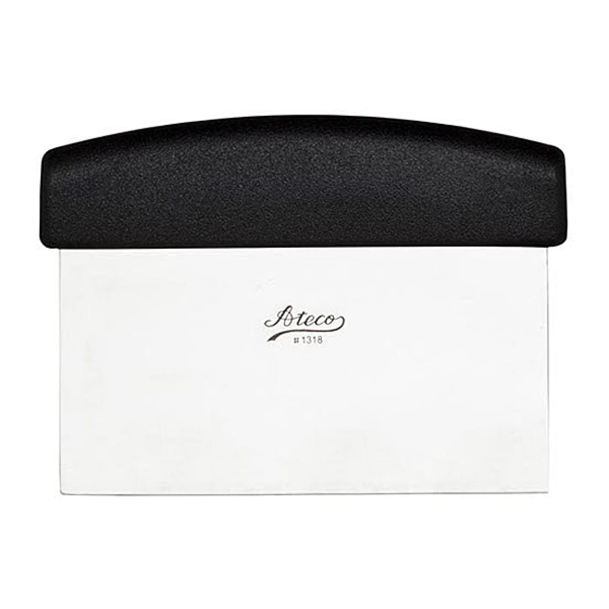 Ateco Bench Dough Scraper, Stainless Steel with Black Handle