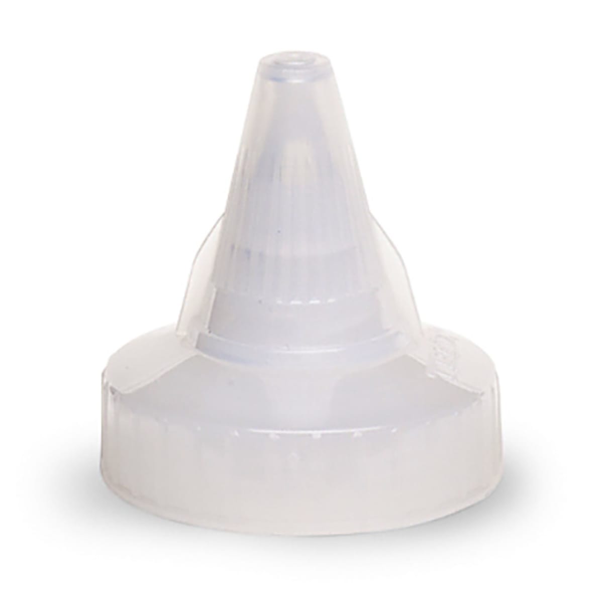 24 oz Clear Plastic Squeeze Bottle with White FLOWCUT Top