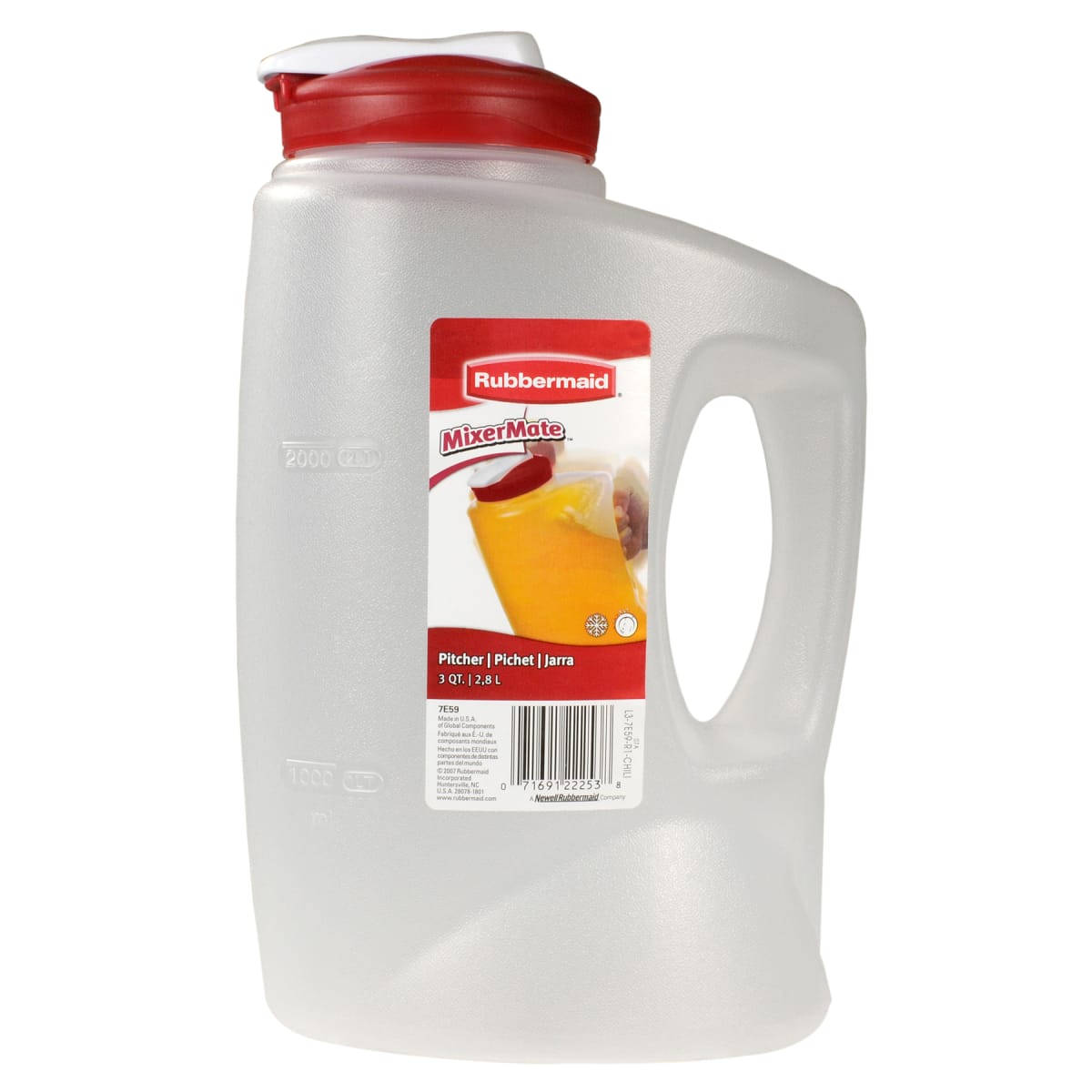 Rubbermaid MixerMate Beverage Bottle, 1 Quart 