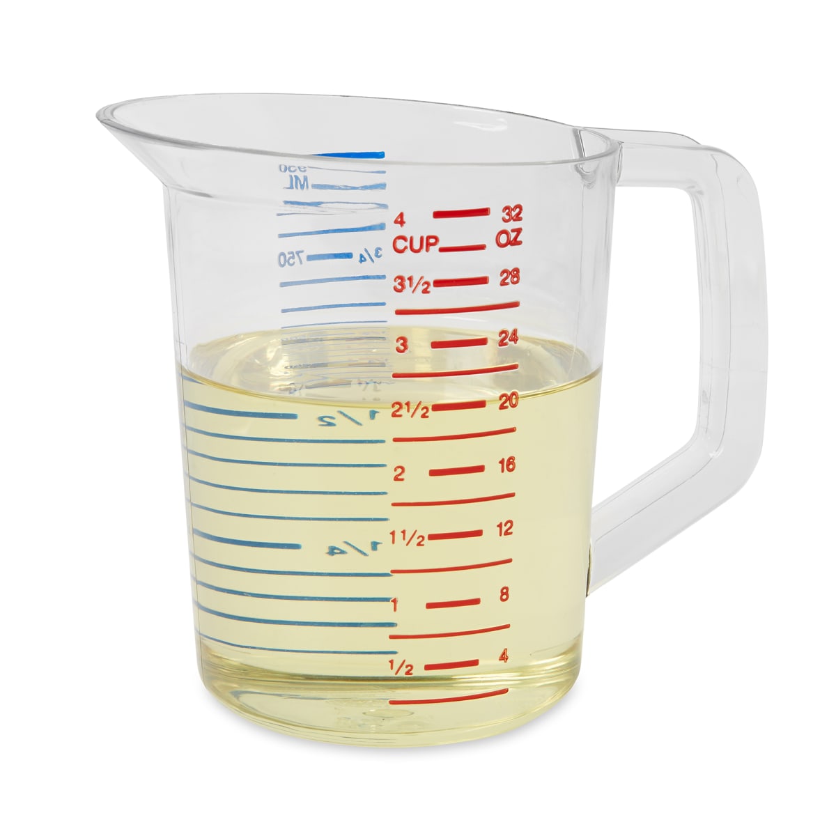 Rubbermaid Commercial Bouncer Measuring Cup, 2-Quart, Clear, FG321700CLR