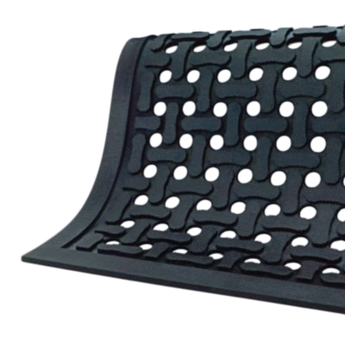 Non-Slip Rubber Drainage Mat, Anti-Fatigue Commercial Kitchen